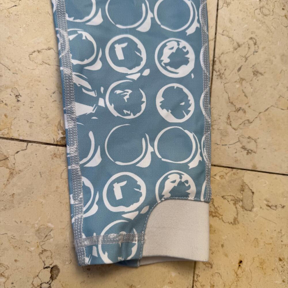 Senita Athletics High Waisted Leggings - Blue & White Pattern - Size S - Picture 5 of 10